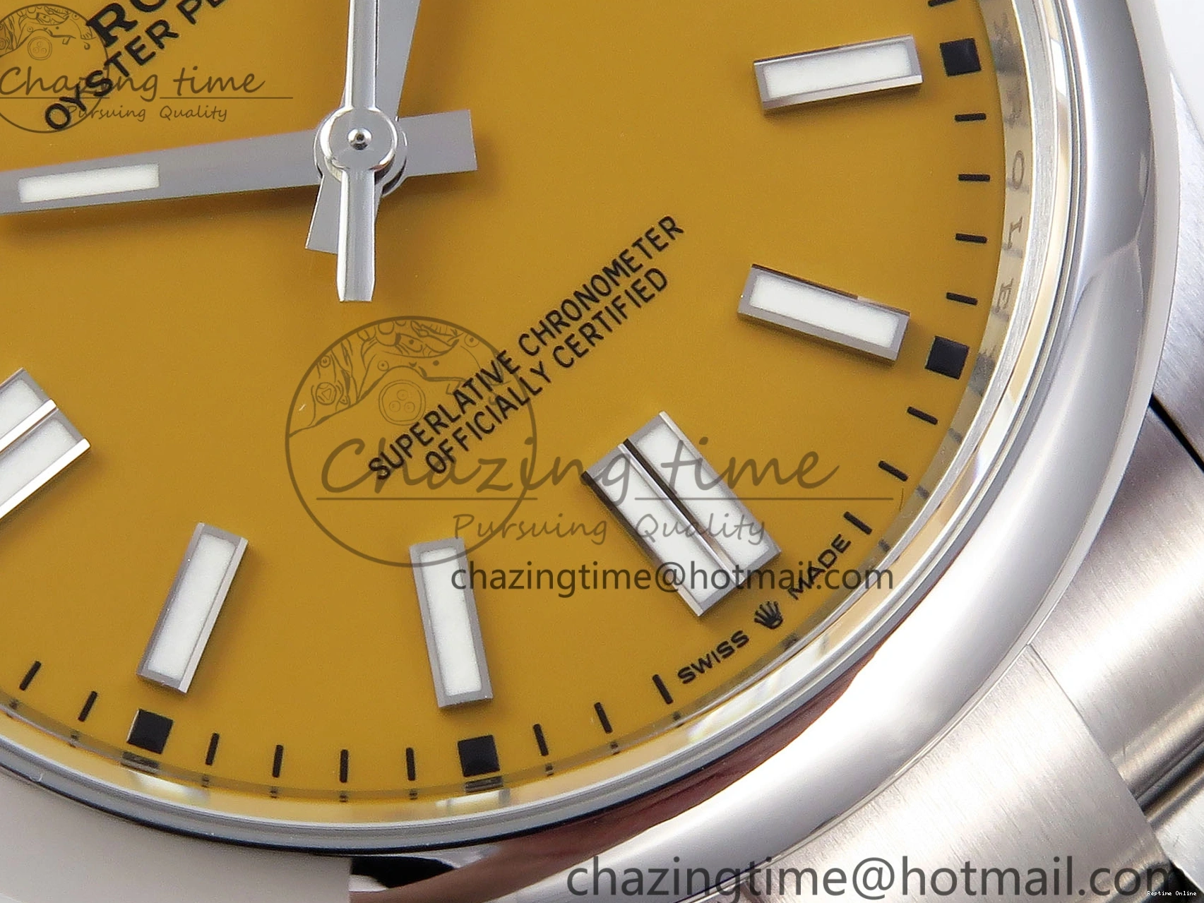 0504 WaterResistant OYSTER PERPETUAL 124300 41MM VSF 1:1 BEST EDITION 904L STEEL YELLOW DIAL VS 1769